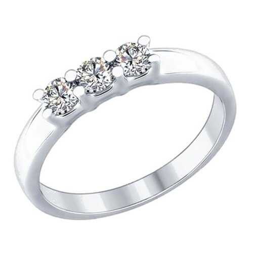 Кольцо женское SOKOLOV из серебра со Swarovski Zirconia 89010053 р.19.5 в Кира Пластинина