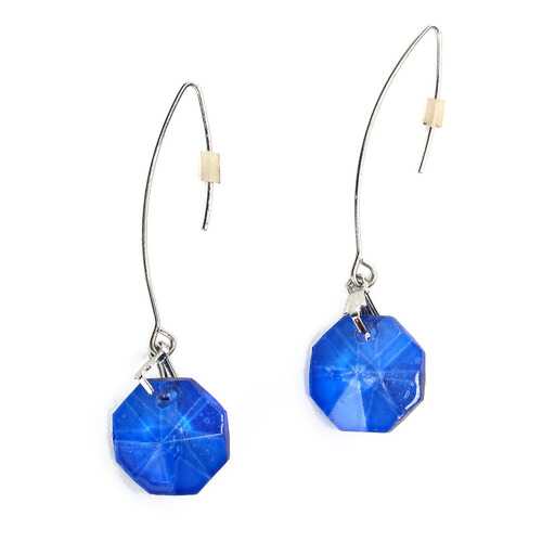 Серьги женские Diva 10489833 голубые в Кира Пластинина