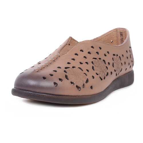 Мокасины женские Alessio Nesca Comfort b3106070 коричневые 39 RU в Кира Пластинина