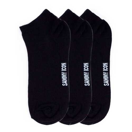 Комплект однотонных носков Sammy Icon Ankle Solid - 3 Pair Set - Black в Кира Пластинина