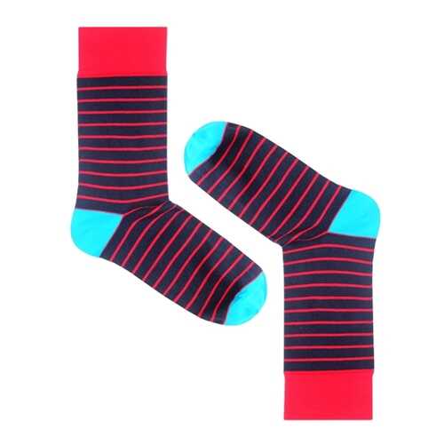 Носки унисекс Burning heels Тонкая полоса красные/синие 42-45 в Кира Пластинина