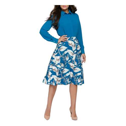 Блуза женская D&M by 1001DRESS DM01674TE синяя L в Кира Пластинина