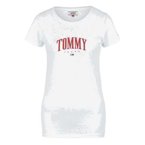 Футболка женская Tommy Jeans DW0DW08061 YBR белая XS в Кира Пластинина