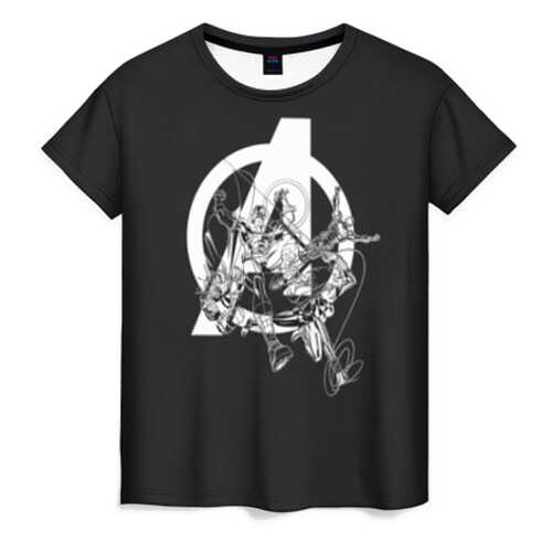 Футболка женская ВсеМайки Avengers comics черная 4XL в Кира Пластинина
